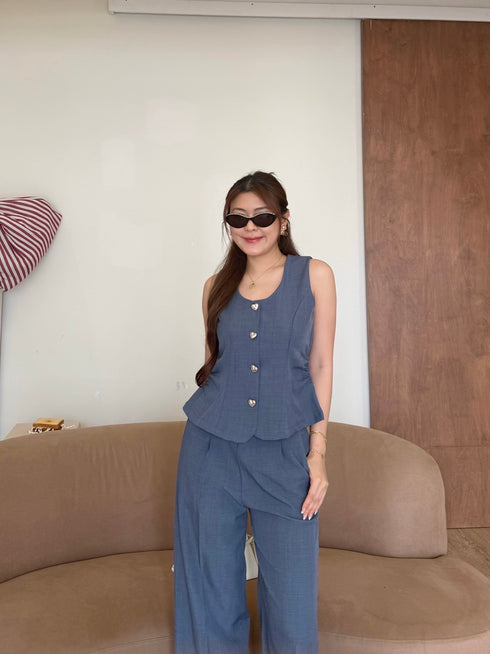 Two Piece Waistcoat Style With Trouser
